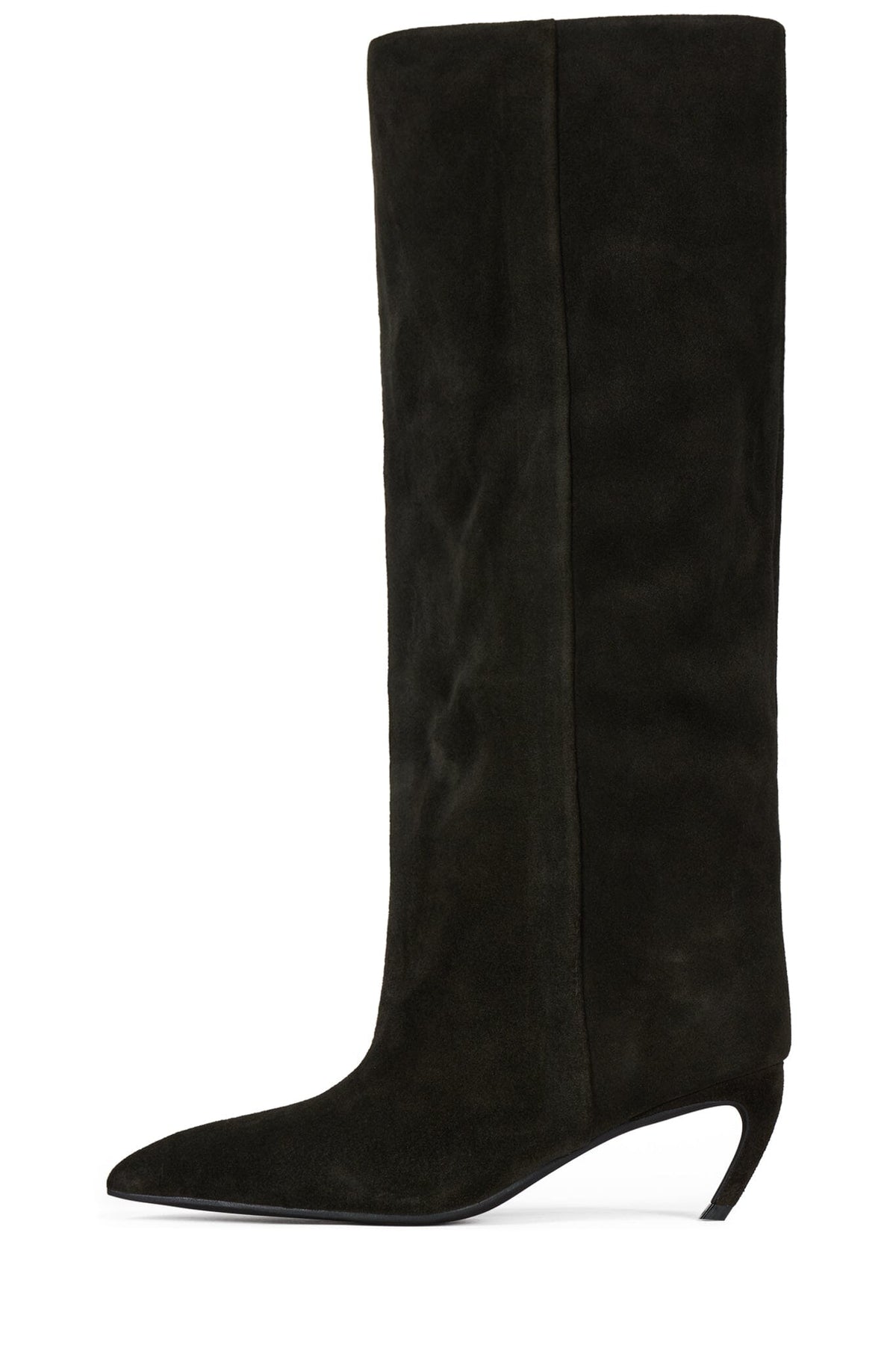 BANGARANG Heeled Slouched Boot Dark Grey Suede