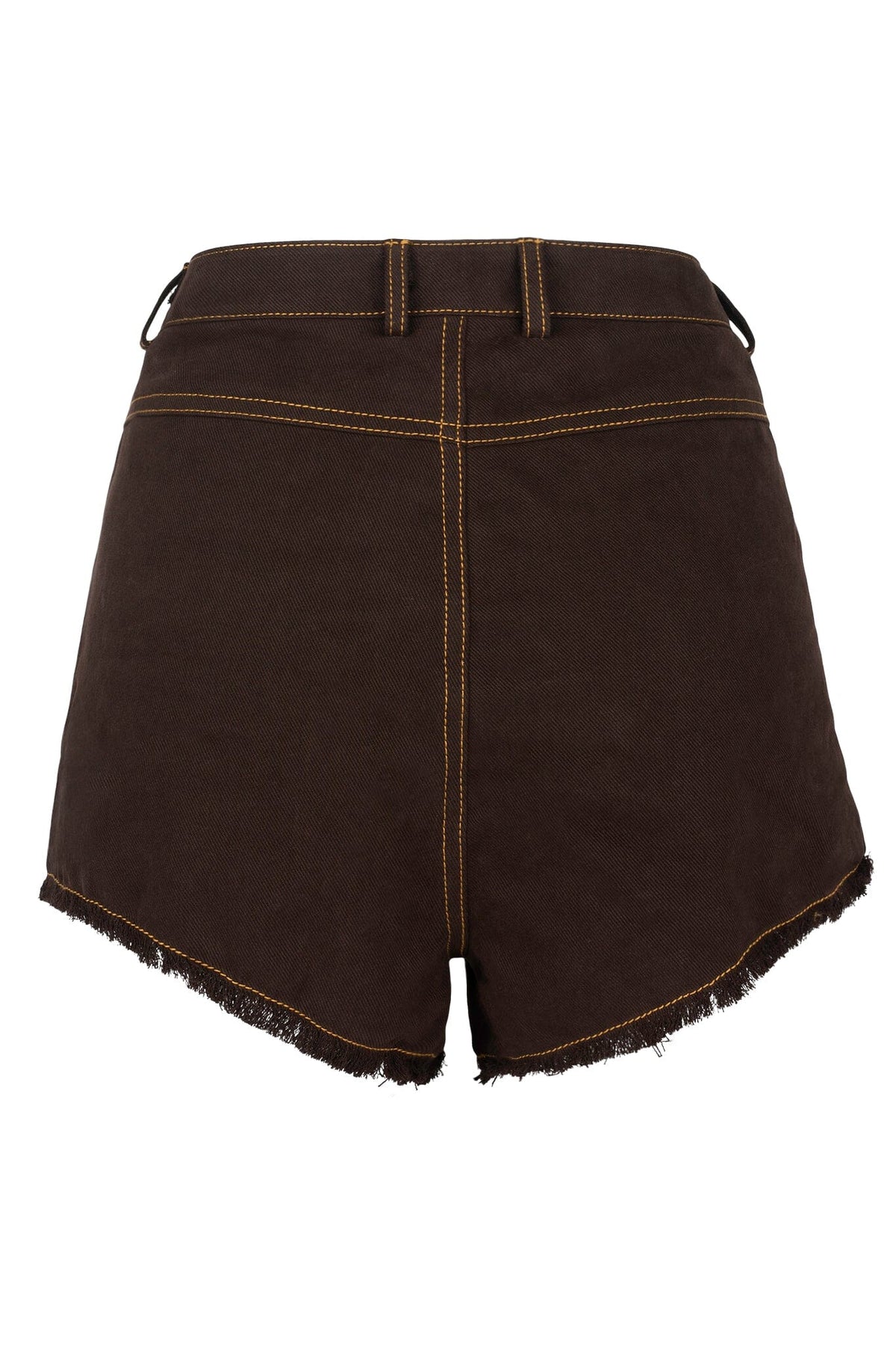 BANGER SHORTS Brown Washed Denim _hover