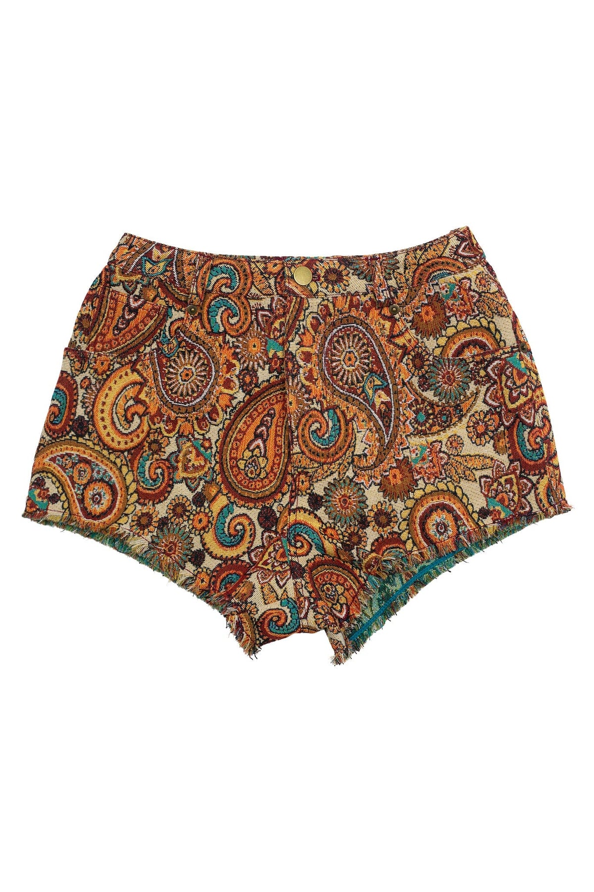 BANGER Jeffrey Campbell Shorts Beige Rust Tapestry
