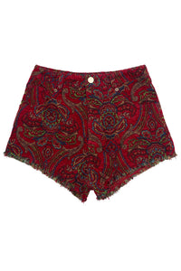 BANGER Jeffrey Campbell Shorts Red Tapestry