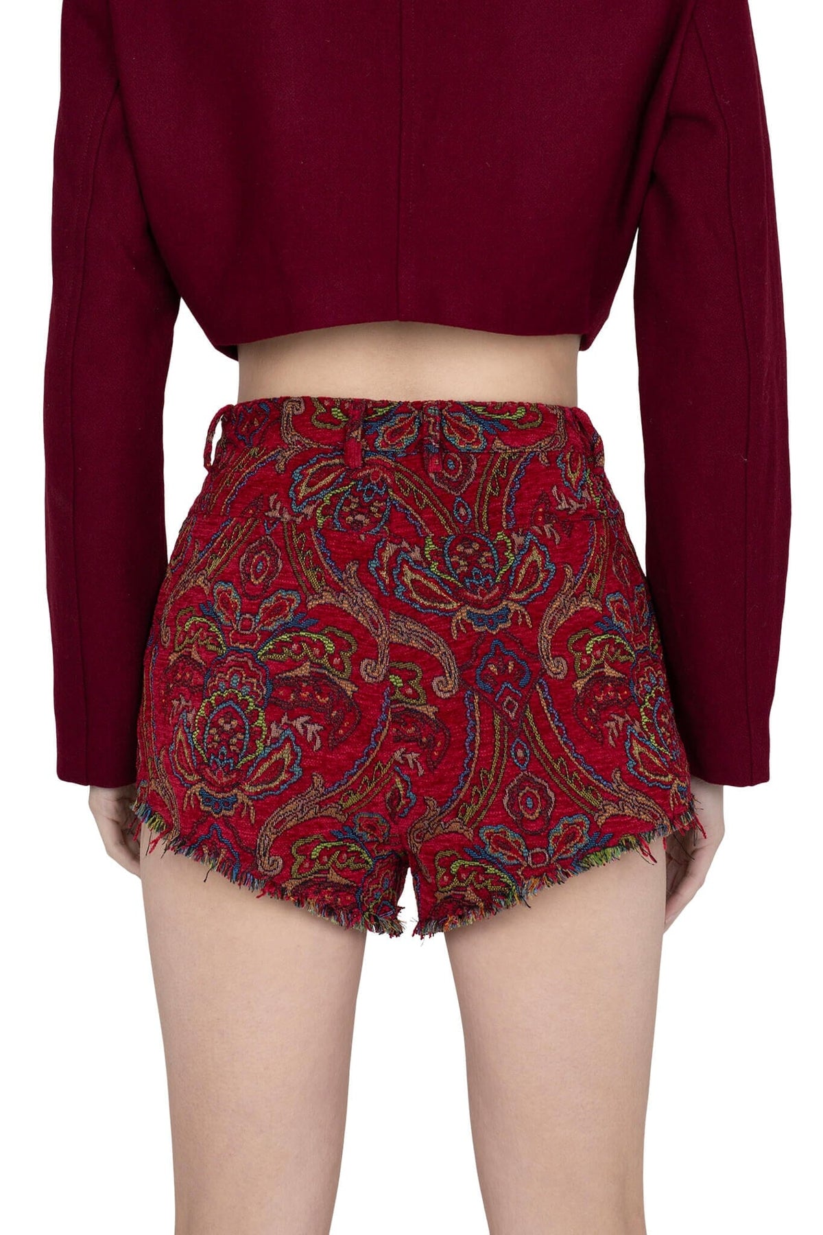 BANGER Jeffrey Campbell Shorts Red Tapestry _hover