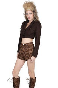 BANGER Jeffrey Campbell Shorts Brown Tapestry