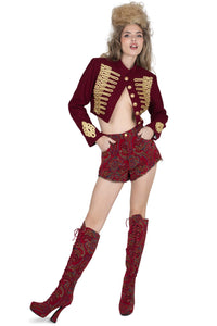 BANGER Jeffrey Campbell Shorts Red Tapestry 