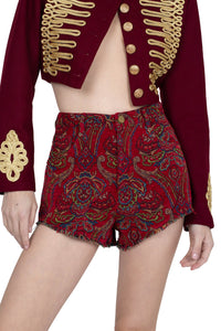 BANGER Jeffrey Campbell Shorts Red Tapestry