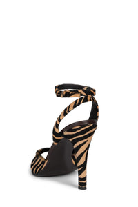 BAR-HOP-F Jeffrey Campbell Heeled Sandals Beige Black Zebra