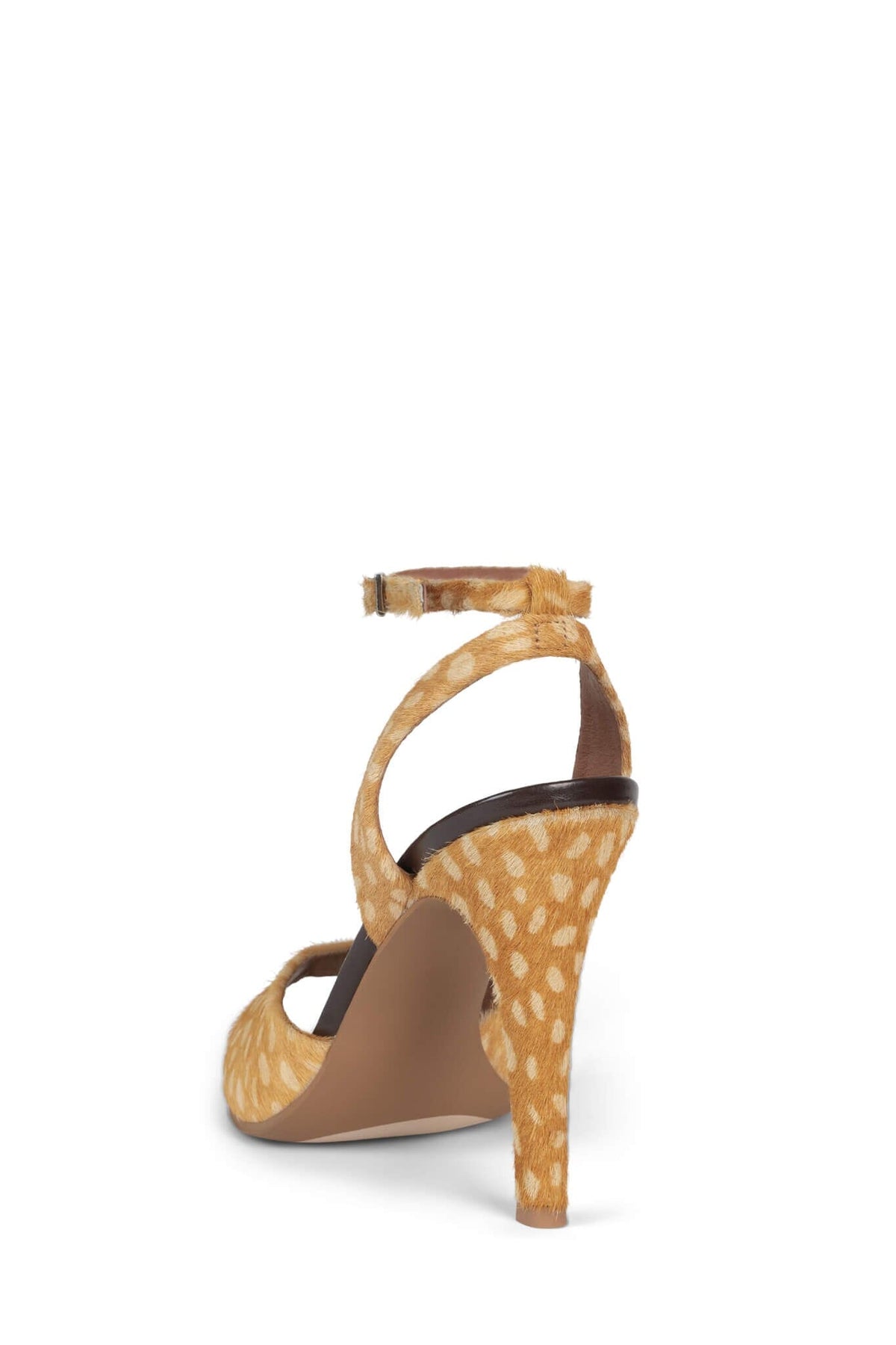 BAR-HOP-F Jeffrey Campbell Heeled Sandals Tan Cream Dot