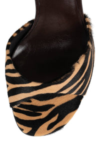 BAR-HOP-F Jeffrey Campbell Heeled Sandals Beige Black Zebra