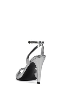 BAR-HOP Jeffrey Campbell Heeled Sandal Silver Metallic