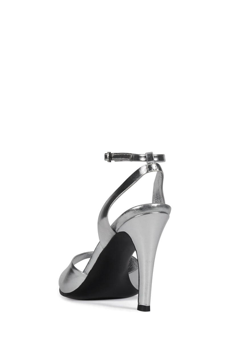 BAR-HOP Jeffrey Campbell Heeled Sandal Silver Metallic