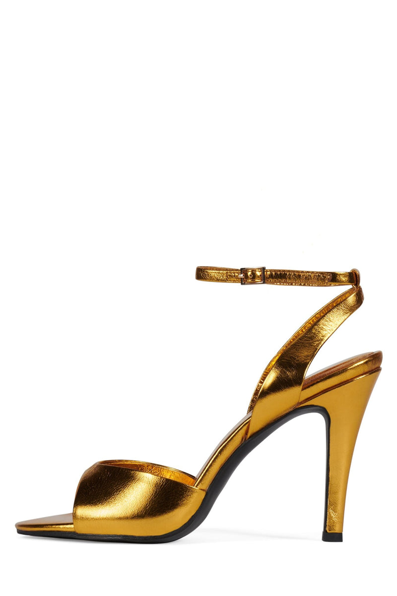 BAR-HOP Jeffrey Campbell Heeled Sandal Gold Metallic