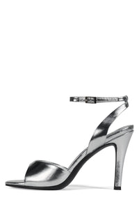 BAR-HOP Jeffrey Campbell Heeled Sandal Silver Metallic