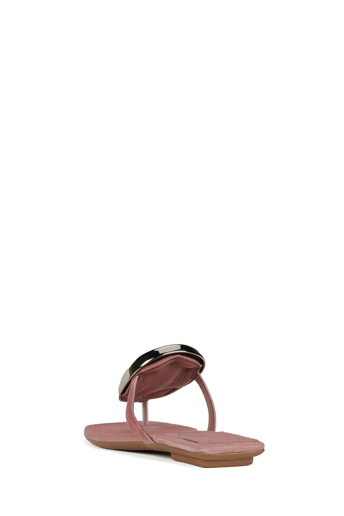 BAZAAR Jeffrey Campbell Flat Sandal Pink Suede Silver