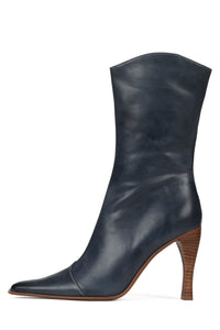 BE-BOLD Jeffrey Campbell Mid-Calf Boot Blue Distressed