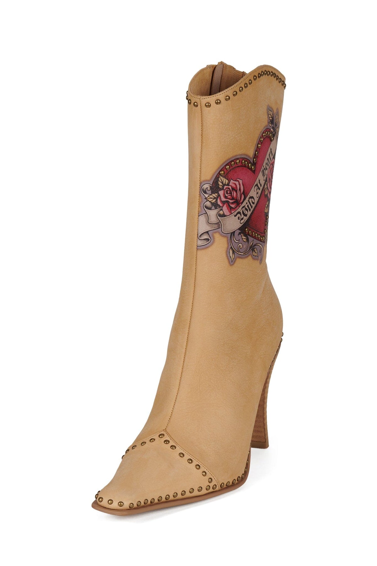 BE-BOLD-ST Mid-Calf Heeled Boot Banana Wild Combo _hover