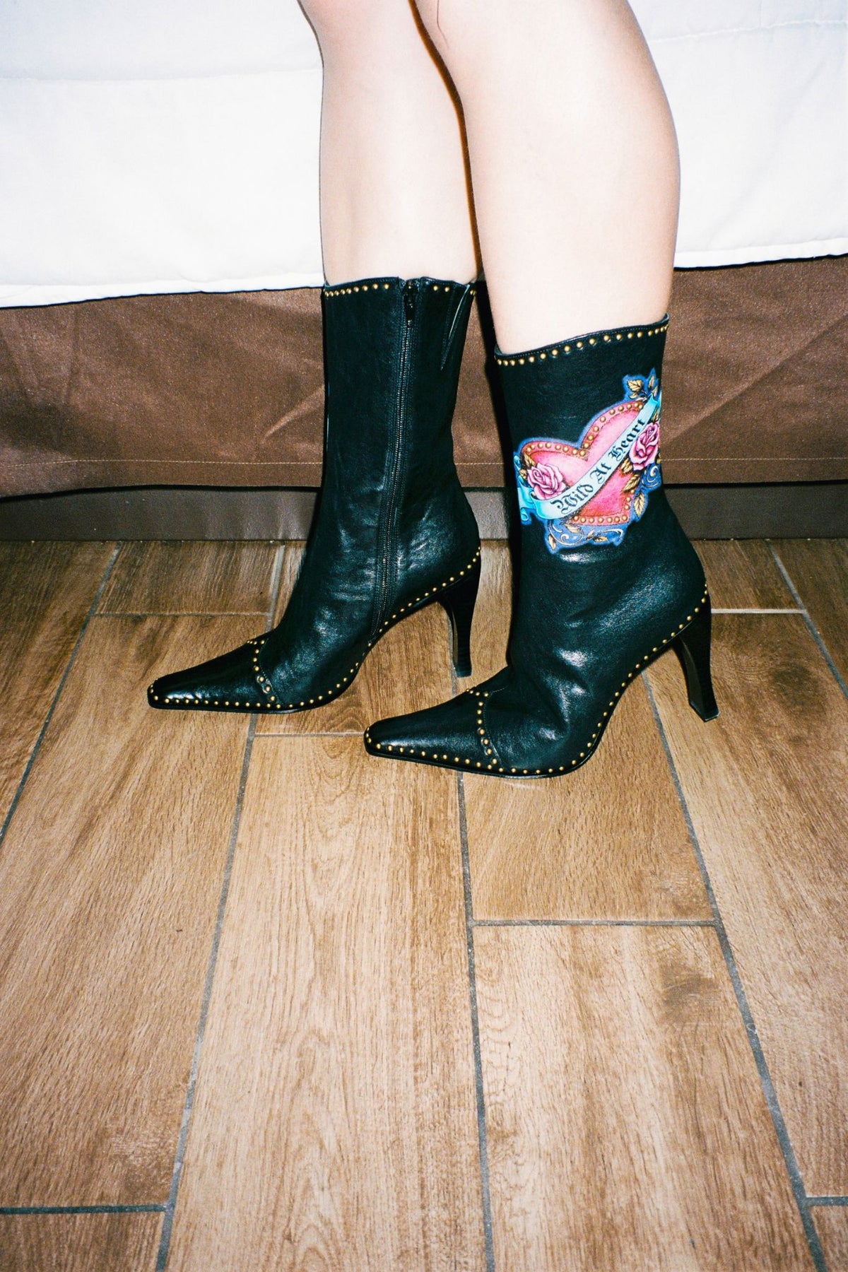 BE-BOLD-ST Mid-Calf Heeled Boot Black Wild Combo _hover