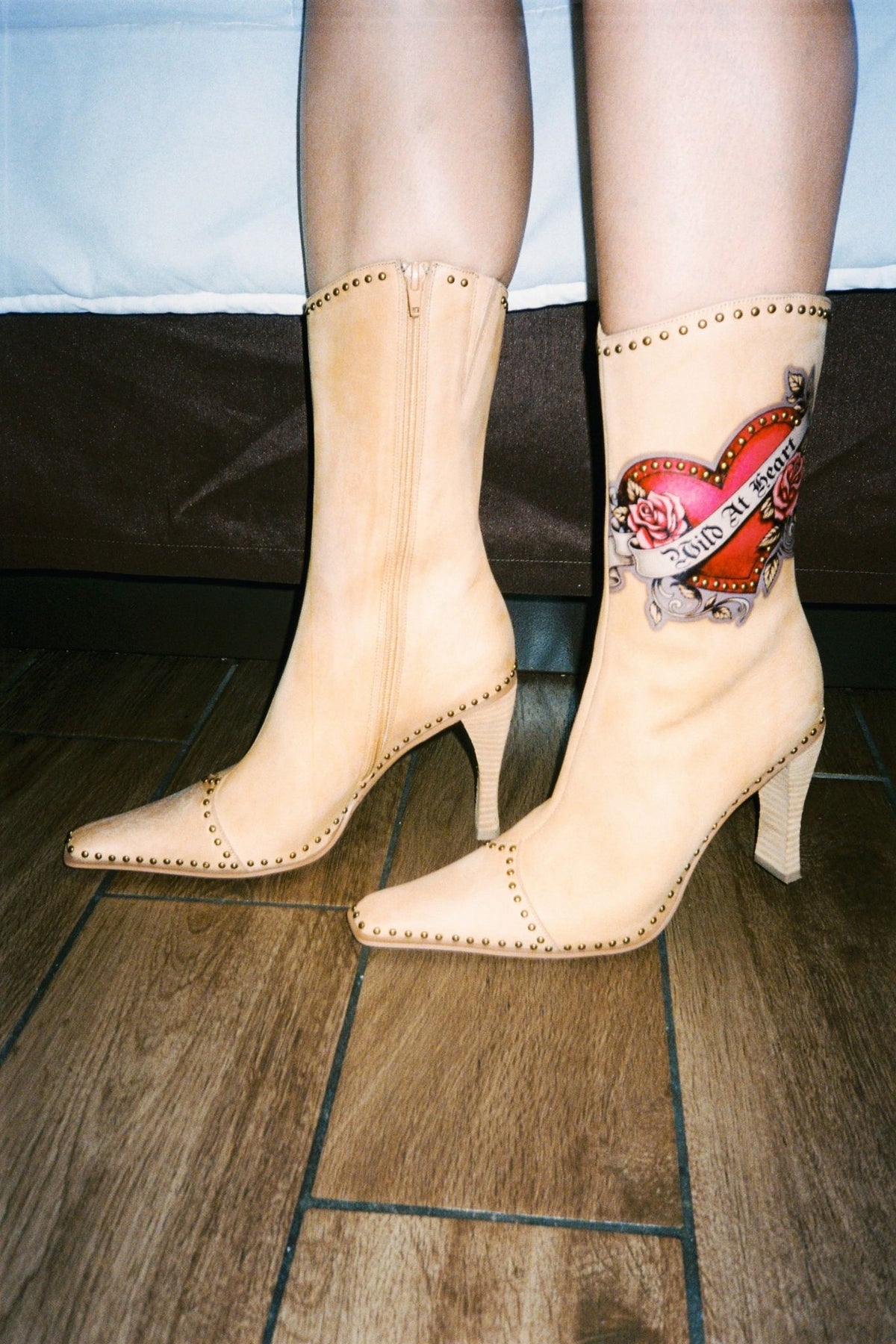 BE-BOLD-ST Mid-Calf Heeled Boot Banana Wild Combo _hover
