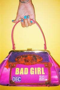BEEP-BEEP Jeffrey Campbell Clutch Fuchsia Bad Girl Combo