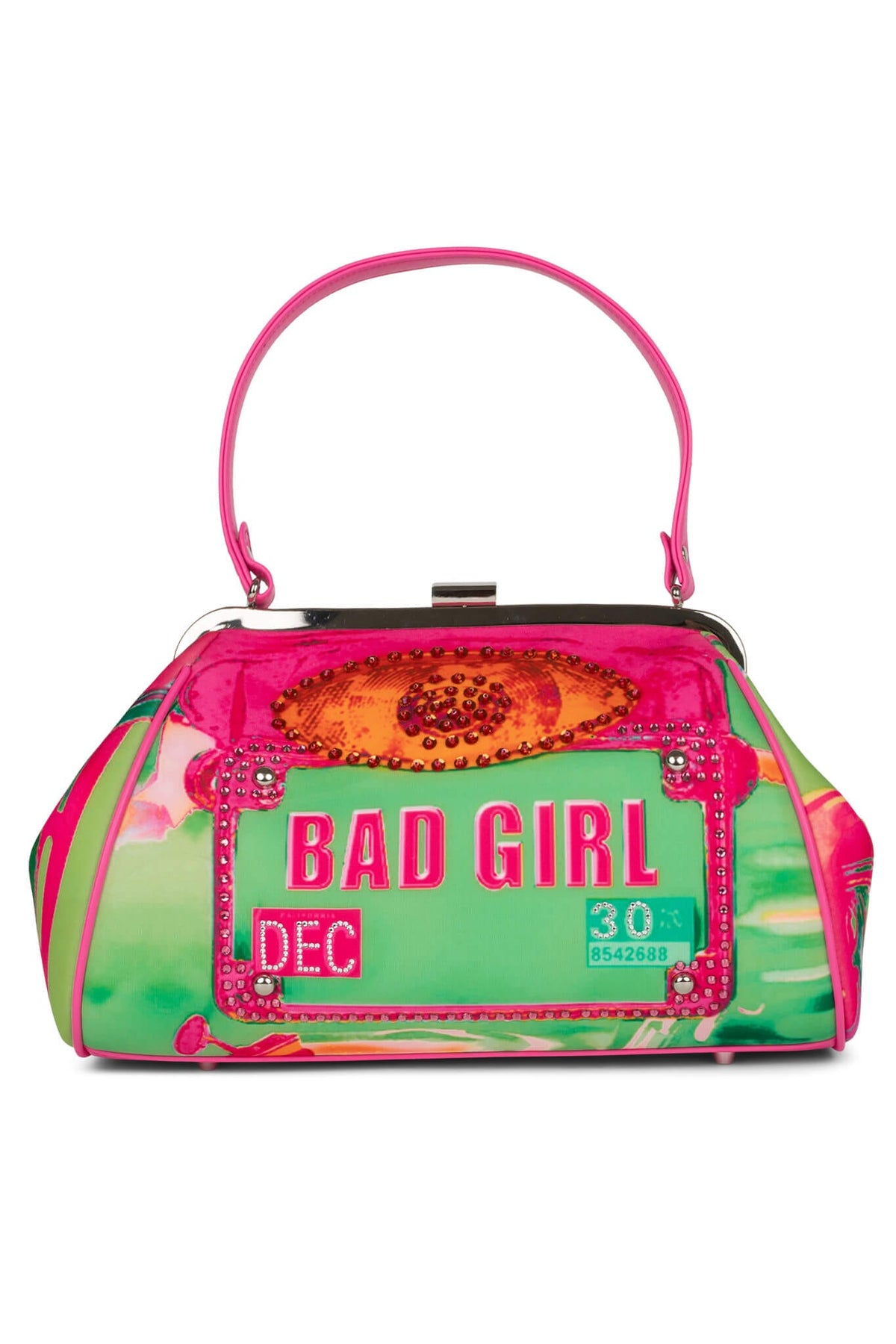 BEEP-BEEP Jeffrey Campbell Clutch Green Bad Girl Combo 
