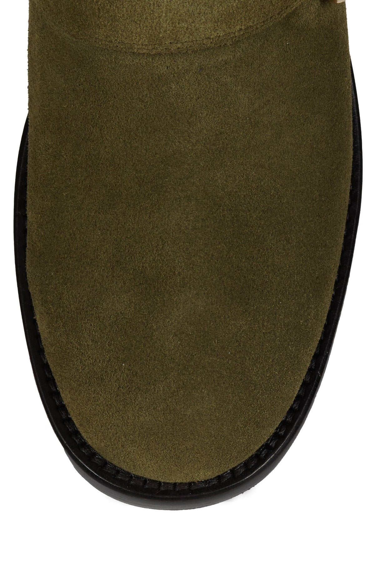 BERGAMOT Olive Suede Gold