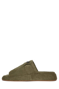 BLUE-SKY Jeffrey Campbell Flats Khaki Corduroy 