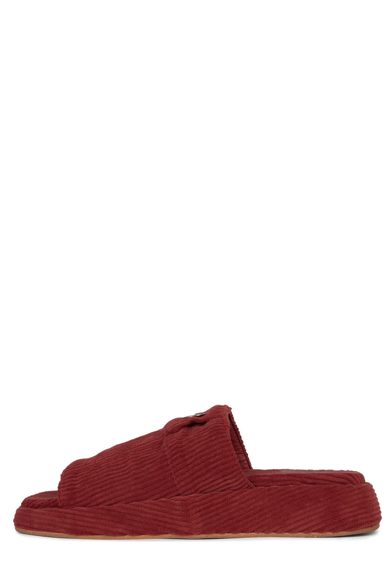 BLUE-SKY Jeffrey Campbell Flats Red Corduroy 