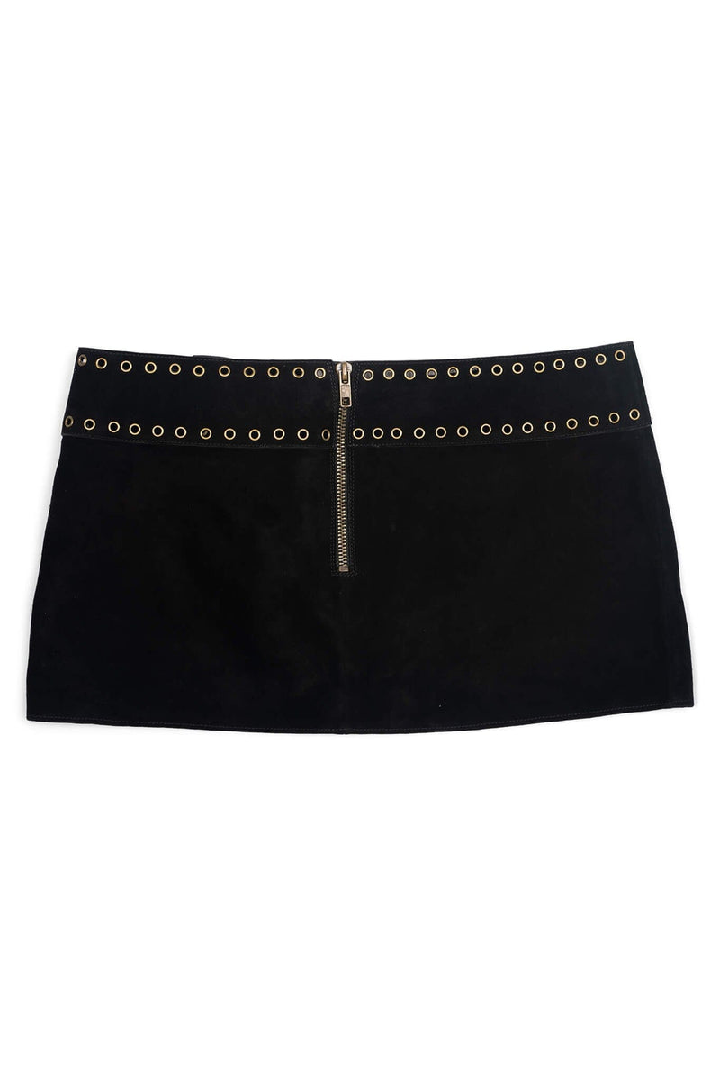BOLSITA SKIRT Jeffrey Campbell Mini Skirt Black Suede