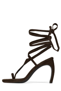 BON-BON Heeled Sandal YYH Brown Suede 6 