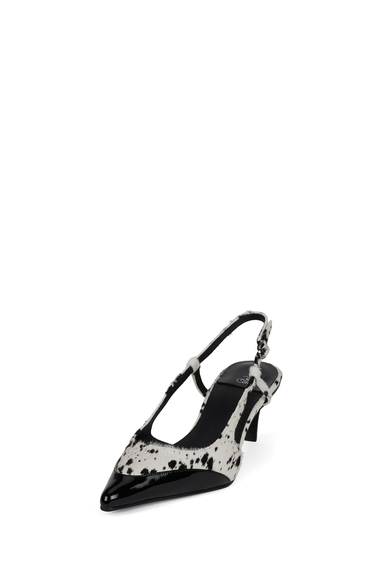 BOOSHKY-F Jeffrey Campbell Slingback Heel Black White Spot _hover