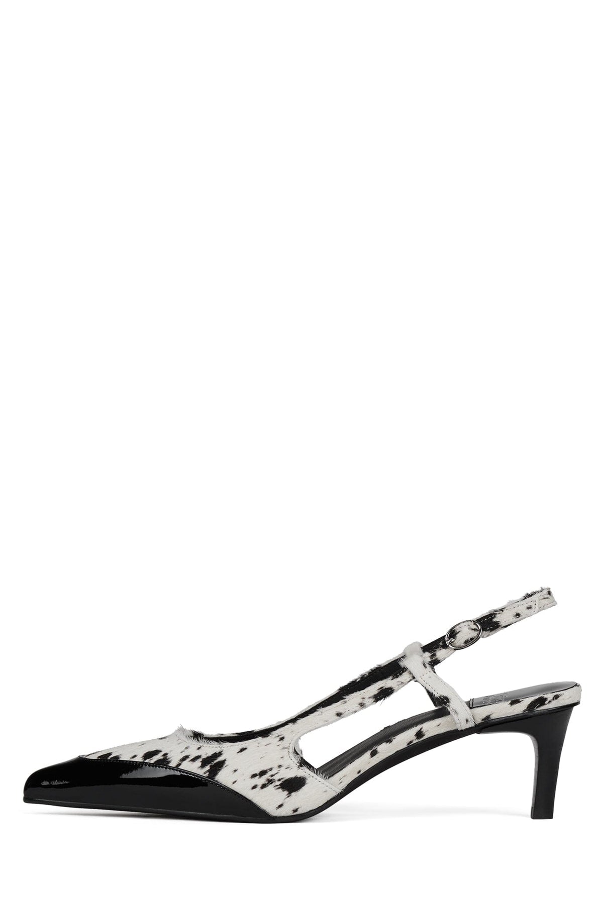 BOOSHKY-F Jeffrey Campbell Slingback Heel Black White Spot
