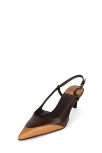 BOOSHKY Slingback Heel Brown Tan Combo _hover