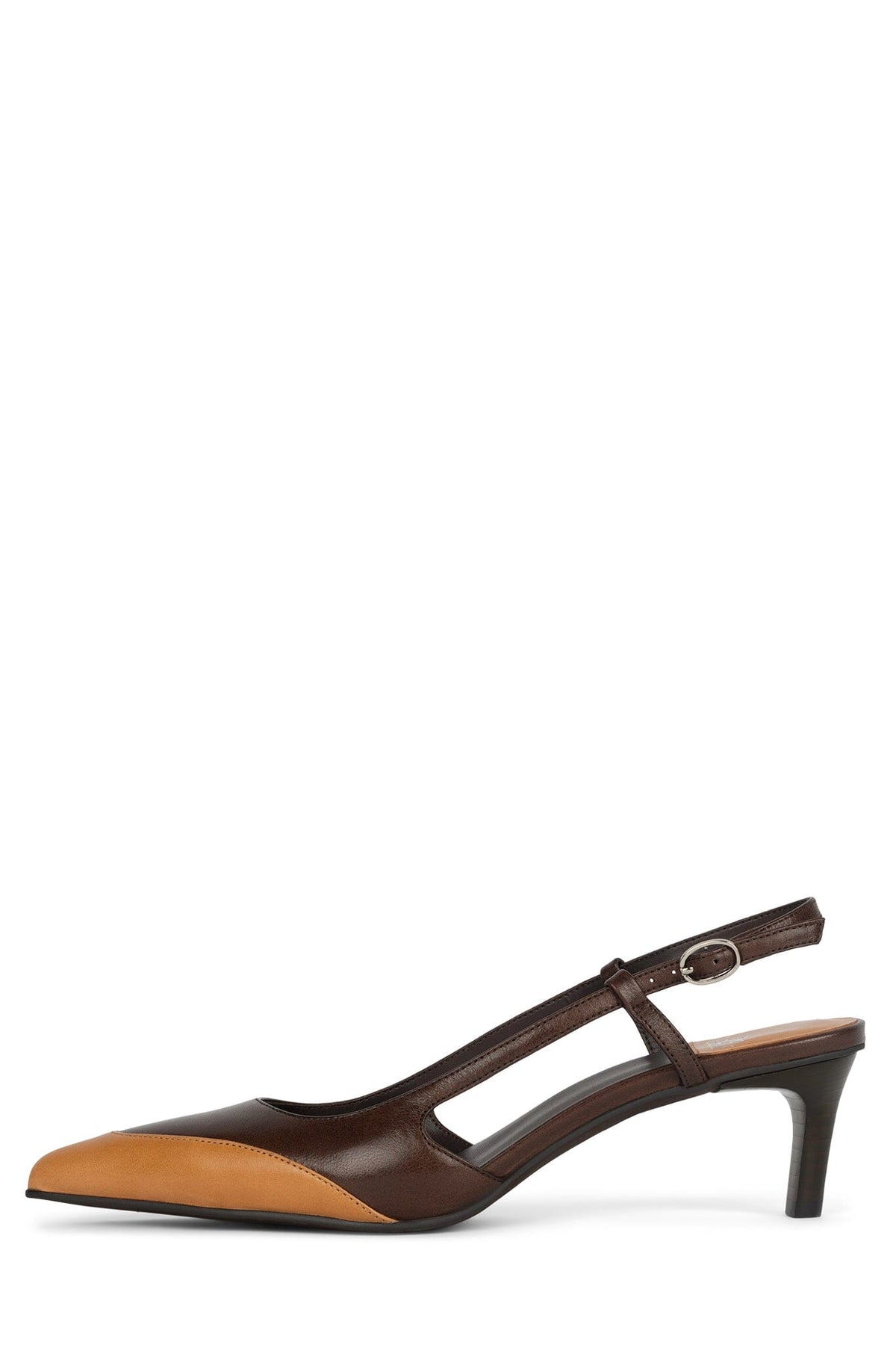 BOOSHKY Slingback Heel Brown Tan Combo