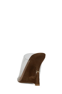 BOOYAH Jeffrey Campbell Wedge Tan Suede