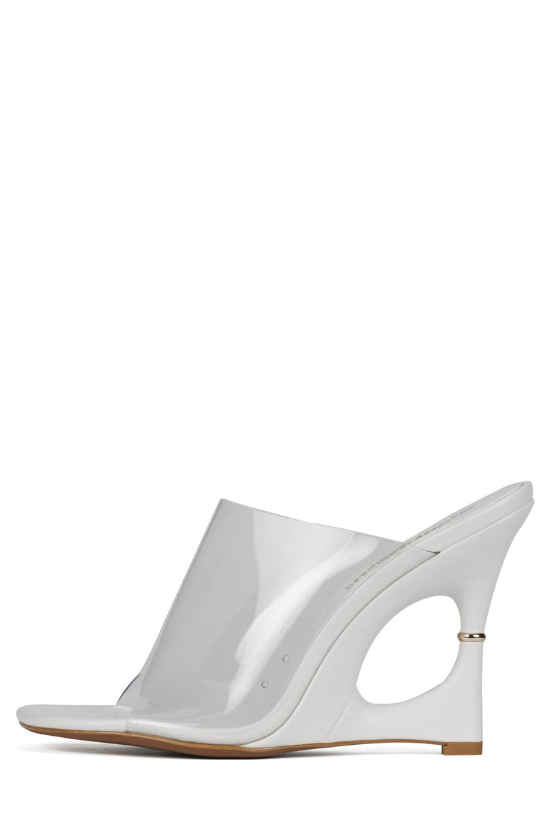 BOOYAH Jeffrey Campbell Wedge White