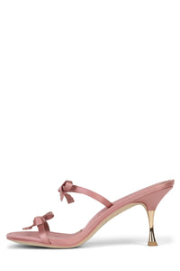 BOW-BOW Heeled Sandal YYH Dark Pink Satin 6 