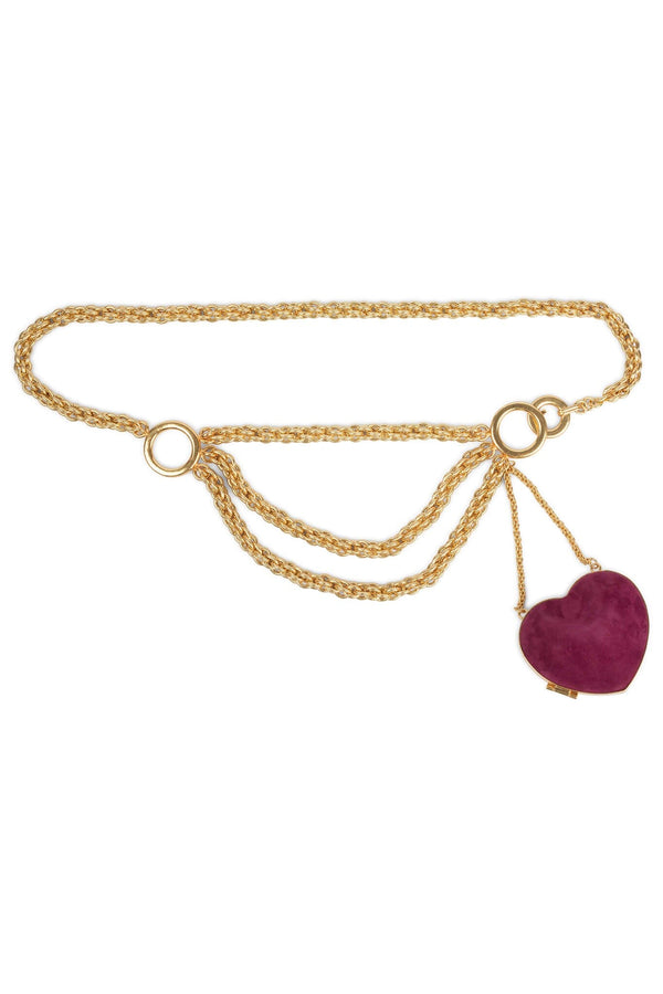 BPM Jeffrey Campbell Belt Fuchsia Suede Gold