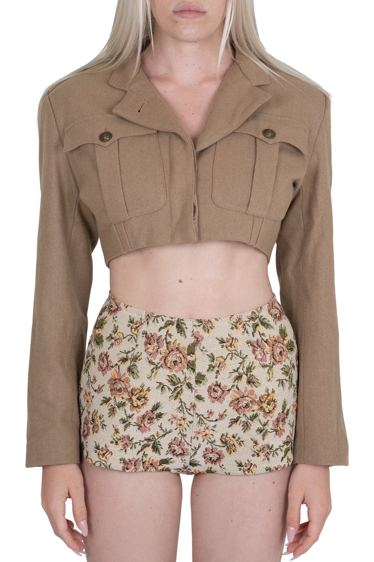 BRIGADIER Jeffrey Campbell Jacket Beige Tweed