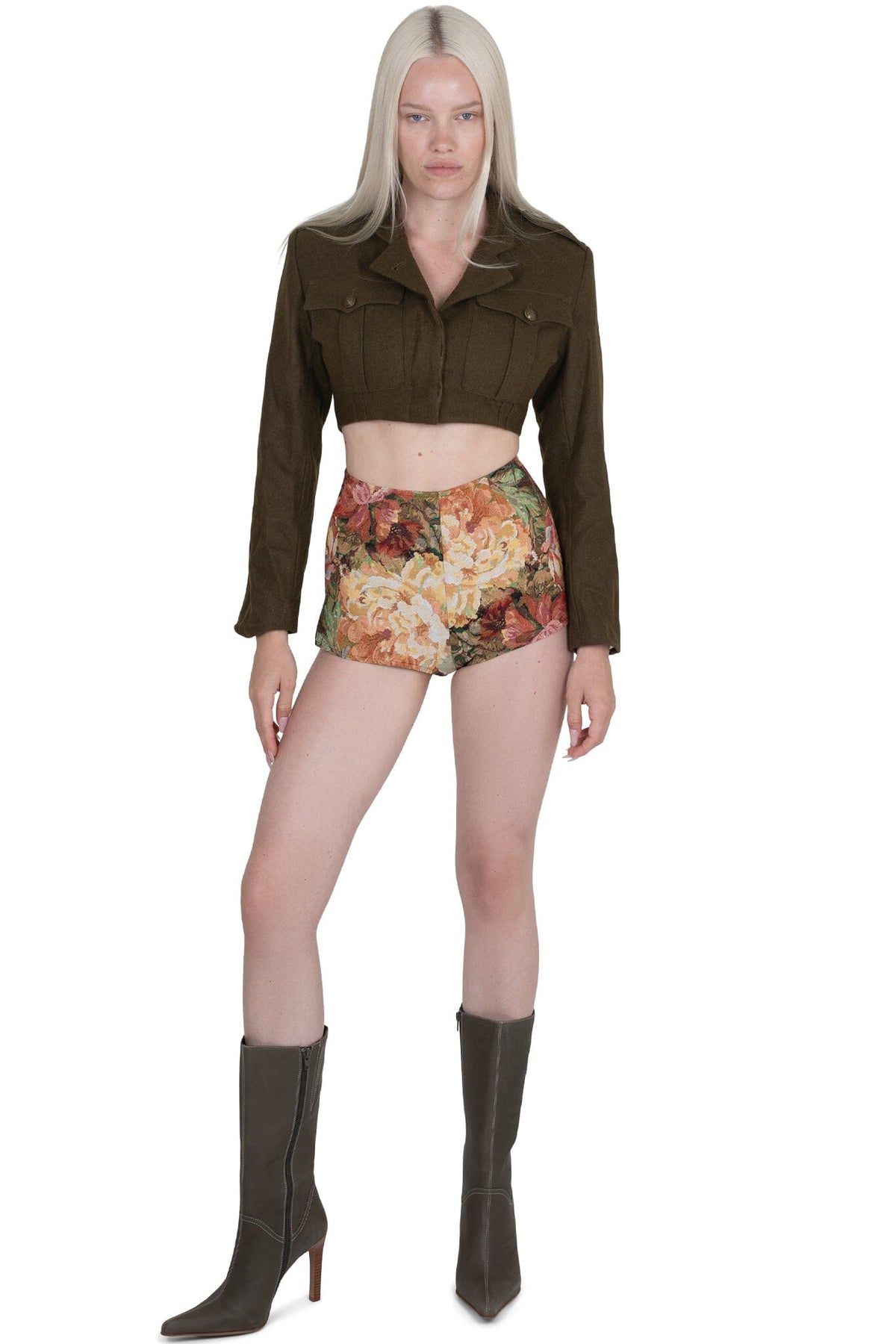 BRIGADIER Jeffrey Campbell Jacket Khaki Tweed