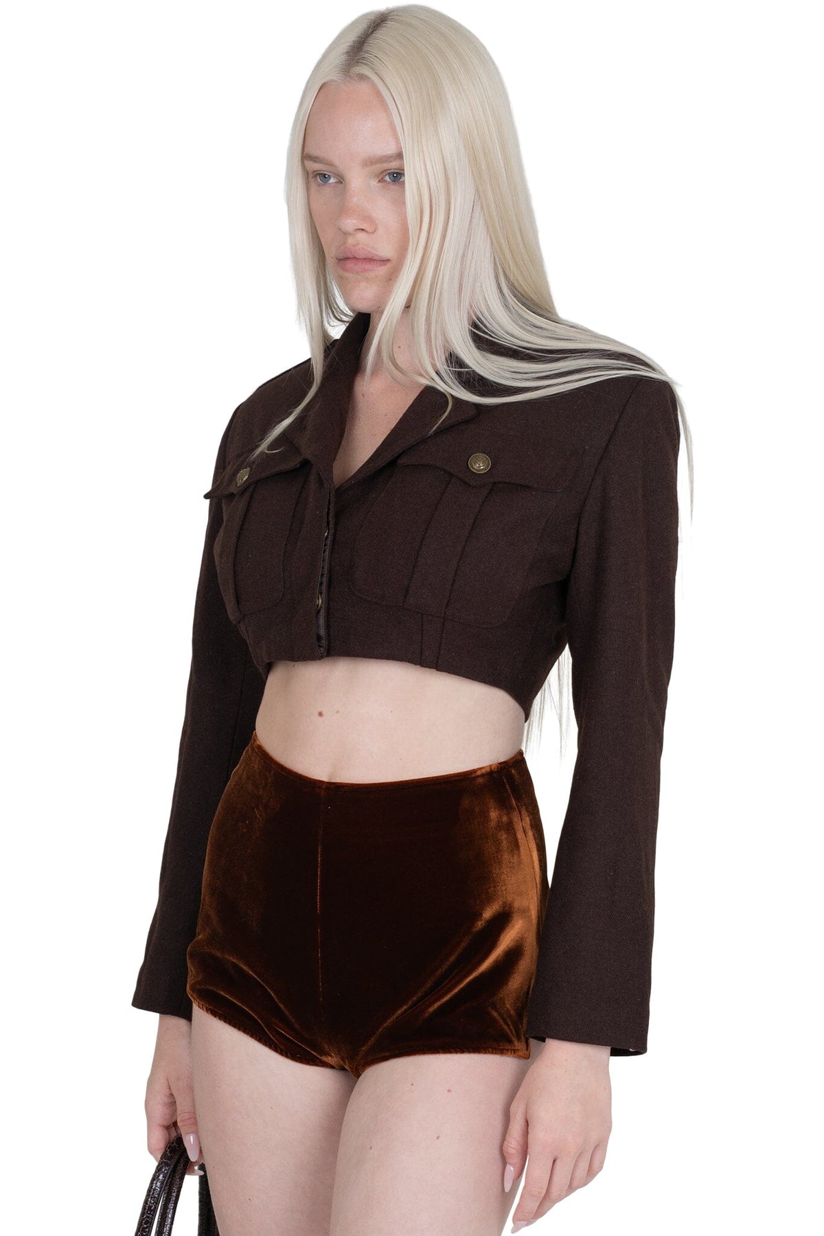 BRIGADIER Jeffrey Campbell Jacket Brown Tweed _hover