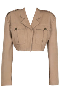 BRIGADIER Jeffrey Campbell Jacket Beige Tweed
