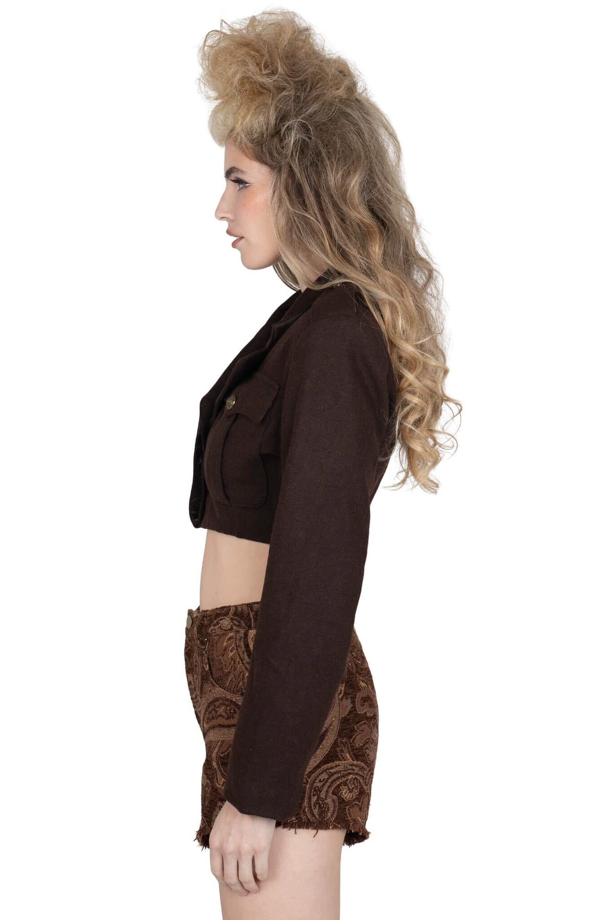 BRIGADIER Jeffrey Campbell Jacket Brown Tweed