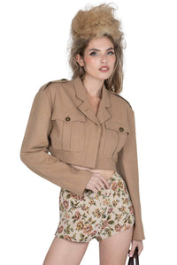BRIGADIER Jeffrey Campbell Jacket Beige Tweed _hover