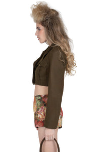 BRIGADIER Jeffrey Campbell Jacket Khaki Tweed