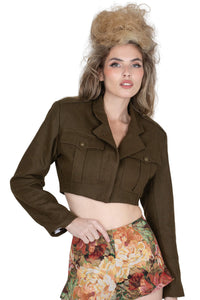 BRIGADIER Jeffrey Campbell Jacket Khaki Tweed