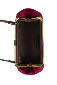 BRODERIE Jeffrey Campbell Handbags Wine Velvet Floral Multi