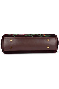 BRODERIE Jeffrey Campbell Handbags Wine Velvet Floral Multi