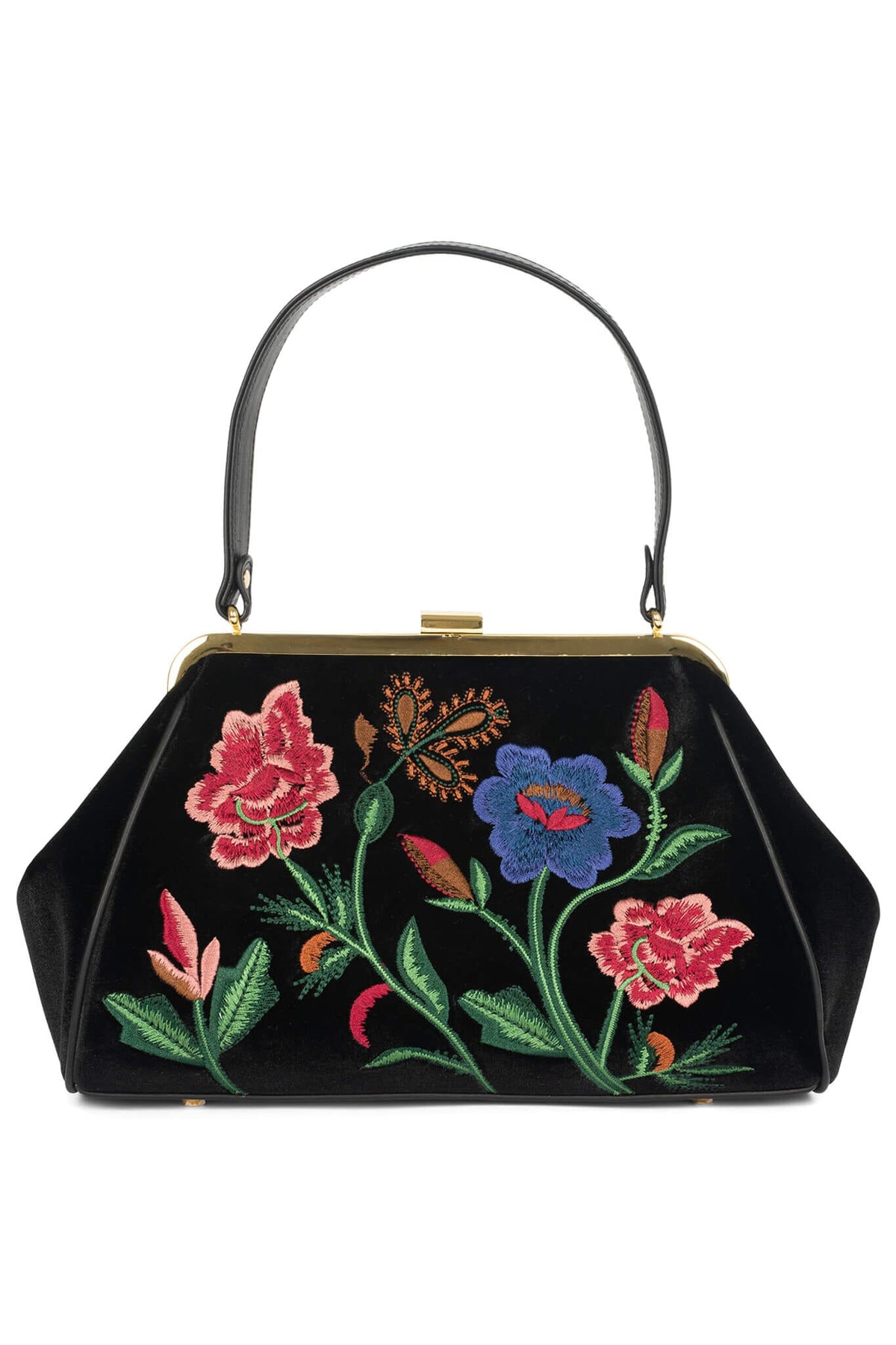 BRODERIE Jeffrey Campbell Handbags Black Velvet Floral Multi