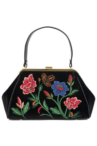 BRODERIE Jeffrey Campbell Handbags Black Velvet Floral Multi