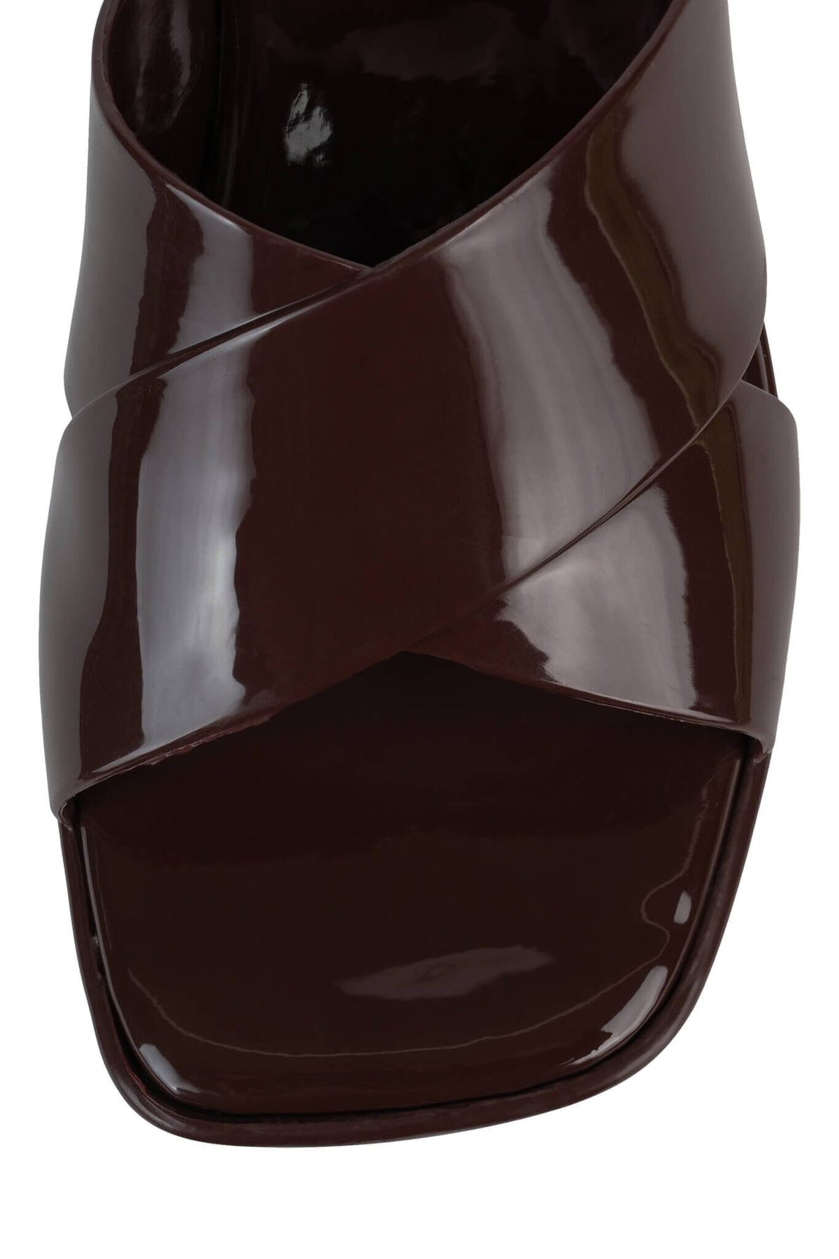BUBBLEGUM Jeffrey Campbell Jelly Platform Sandals Brown Shiny