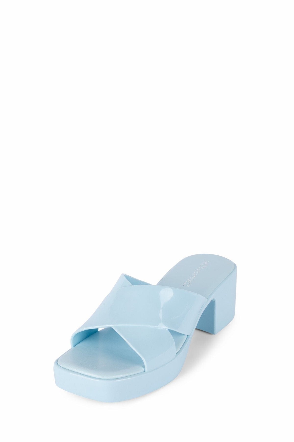 BUBBLEGUM Jeffrey Campbell Jelly Platform Sandals Baby Blue Shiny