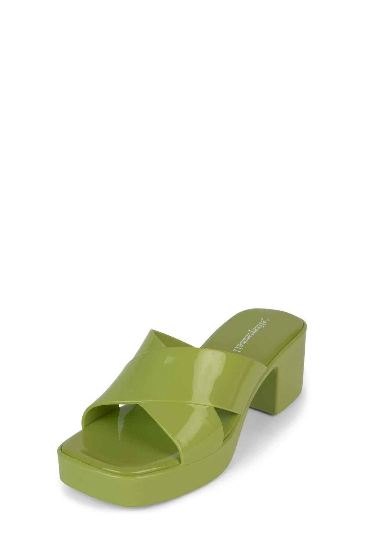 BUBBLEGUM Jeffrey Campbell Jelly Platform Sandals Lime Green Shiny